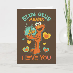 Elmo Holding sin Pet Goldfish Kort