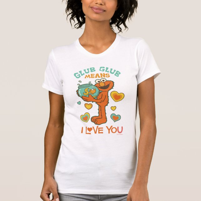 Elmo Holding sin Pet Goldfish T Shirt (Framsida)