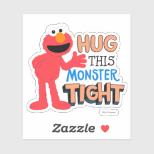Elmo Hugga den här monstertråden Klistermärken