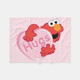 Elmo "Hugs" Valentine Heart Candy Fleecefilt