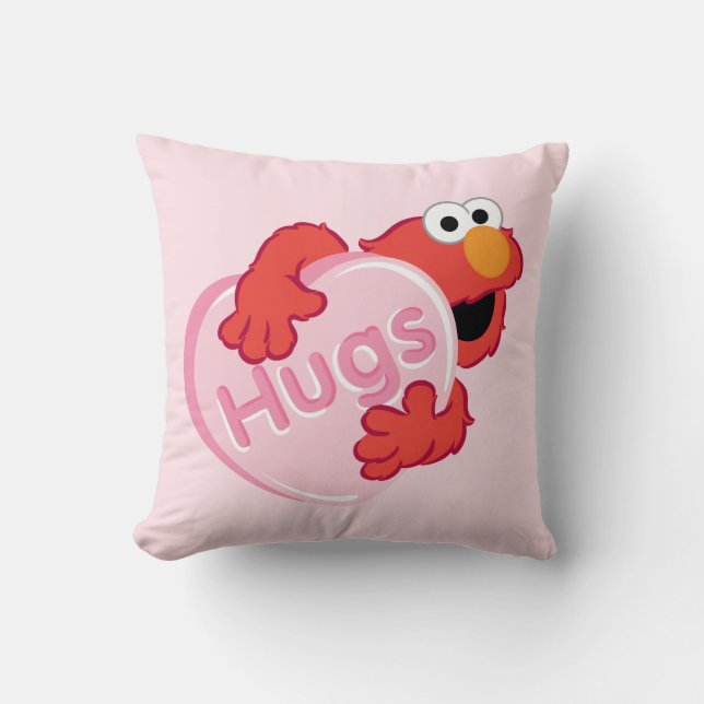 Elmo "Hugs" Valentine Heart Candy Kudde (Framsida)