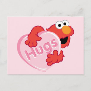 Elmo "Hugs" Valentine Heart Candy Vykort