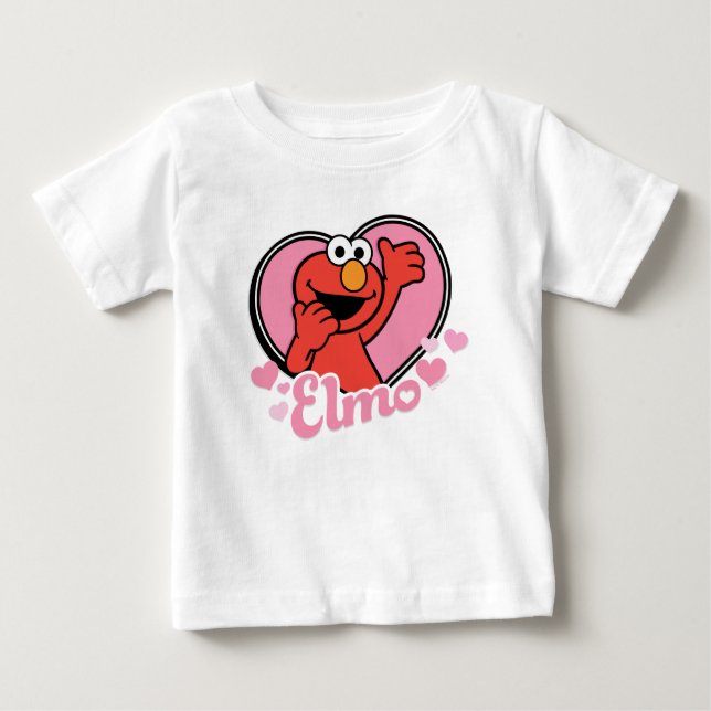 Elmo i Heart Valentine T Shirt (Framsida)