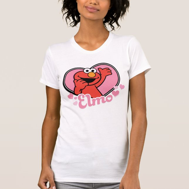 Elmo i Heart Valentine T Shirt (Framsida)