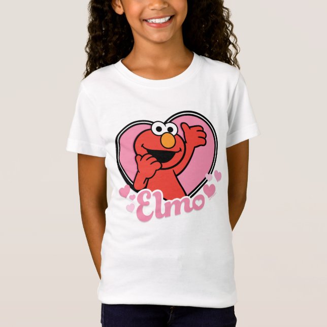 Elmo i Heart Valentine T Shirt (Framsida)