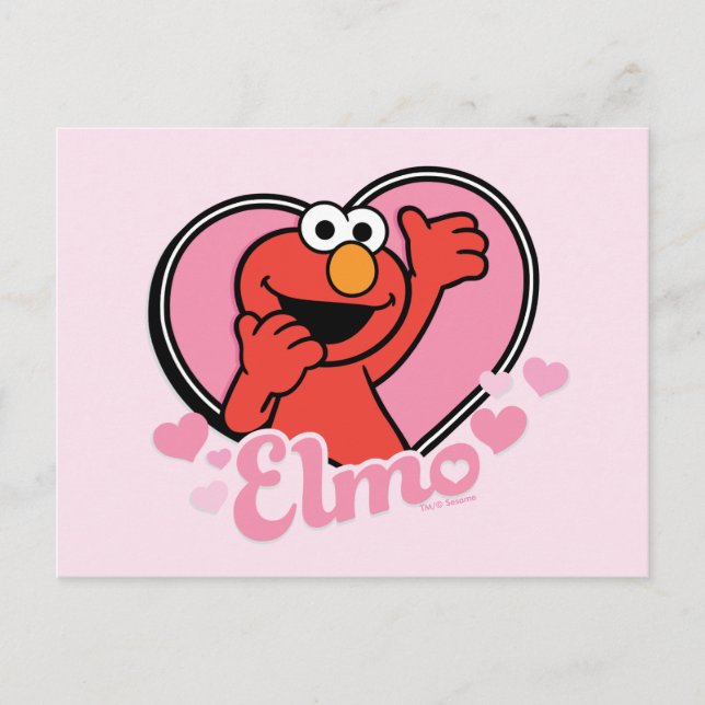 Elmo i hjärtans Valentines Vykort (Framsida)