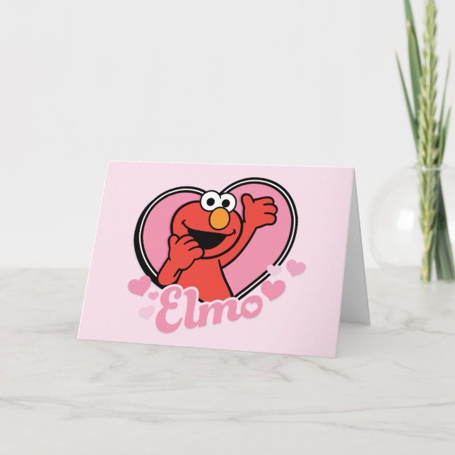 Elmo i hjärtvalentin helgkort (Framsida)