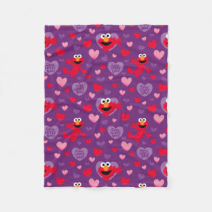 Elmo Kärlek You Valentine Day Mönster Fleecefilt