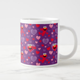 Elmo Kärlek You Valentine Day Mönster Jumbo Mugg