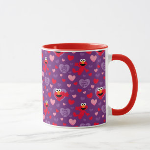Elmo Kärlek You Valentine Day Mönster Mugg