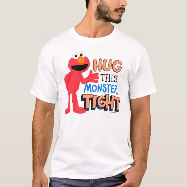 Elmo | Krama den här monstret hårt T Shirt (Framsida)