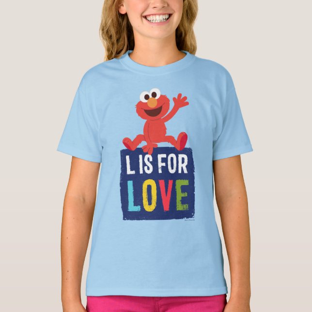 Elmo | L är avsett för Kärlek T Shirt (Framsida)