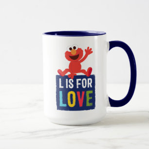 Elmo L är för kärlek Mugg