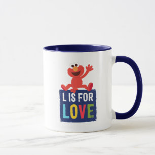 Elmo L är för kärlek Mugg
