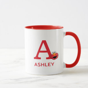 Elmo Lägg till ditt namn och Monogram A Mugg