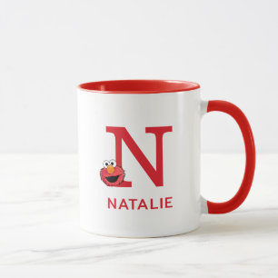 Elmo Lägg till ditt namn och Monogram N Mugg