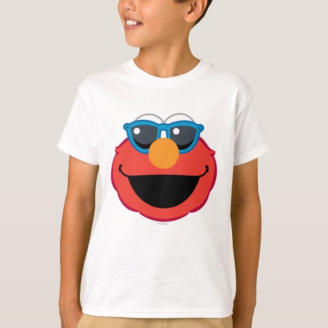 Elmo  Leende ansikte med solglasögon Tee Shirt (Framsida)
