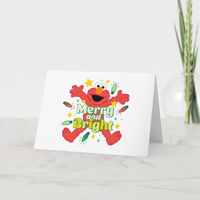 Elmo | Merry och Bright Helgkort (Framsida)