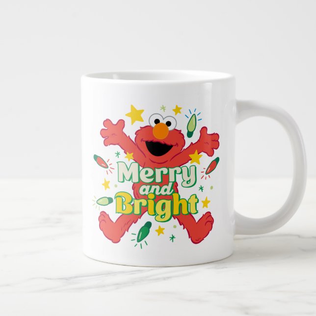 Elmo | Merry och Bright Jumbo Mugg (Höger)