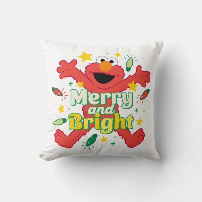 Elmo | Merry och Bright Kudde (Framsida)