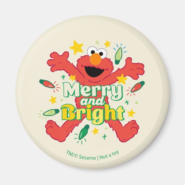 Elmo | Merry och Bright Magnet (Framsidan)