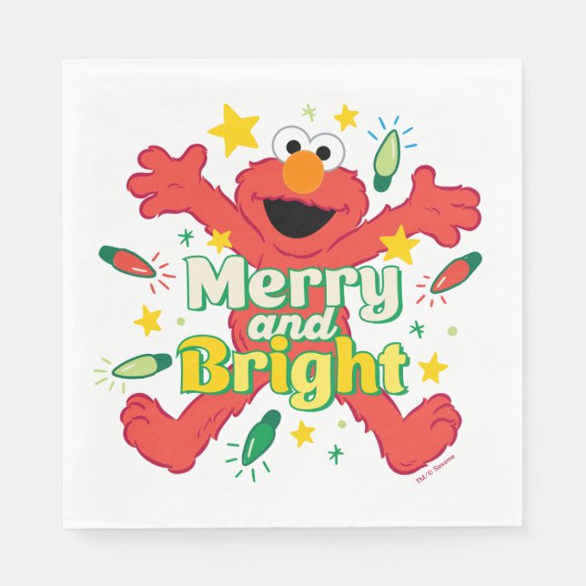 Elmo | Merry och Bright Pappersservett (Framsidan)