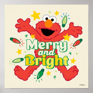 Elmo Merry och Bright Poster
