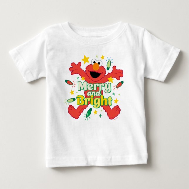 Elmo | Merry och Bright T Shirt (Framsida)