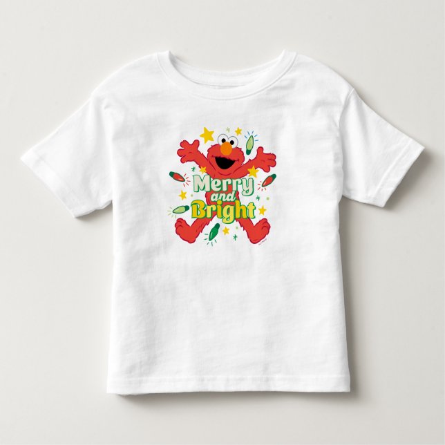 Elmo | Merry och Bright T Shirt (Framsida)