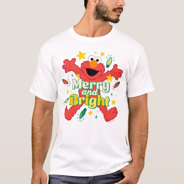 Elmo | Merry och Bright T Shirt (Framsida)