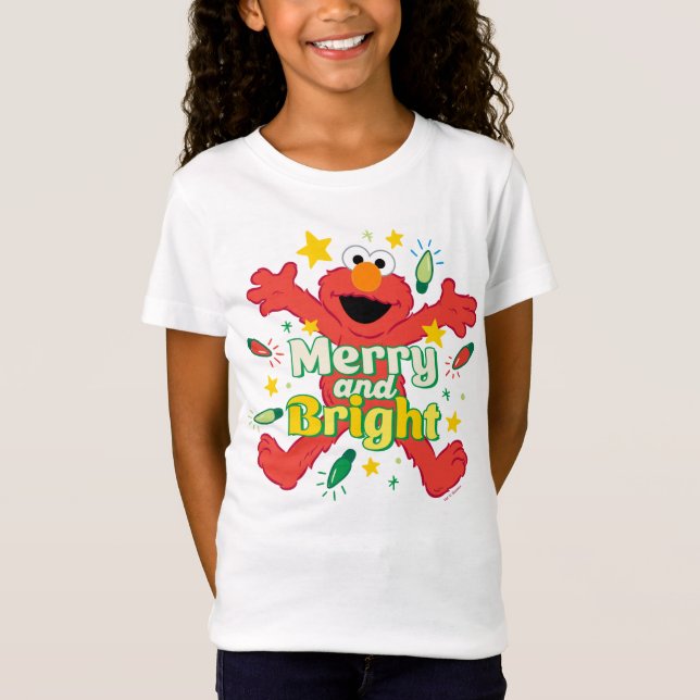 Elmo | Merry och Bright T Shirt (Framsida)