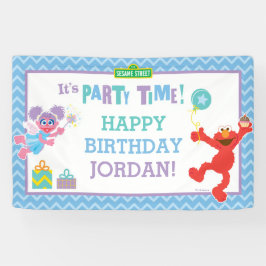 Elmo och Abby Birthday Banner