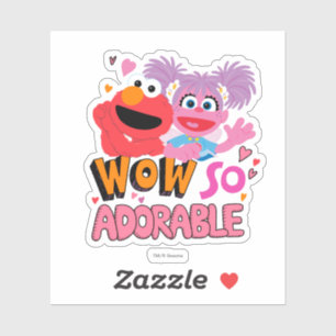 Elmo och Abby Wow så dålig Klistermärken