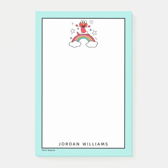 Elmo Rainbow Doodley Graphic Post-it Block (Framsida)