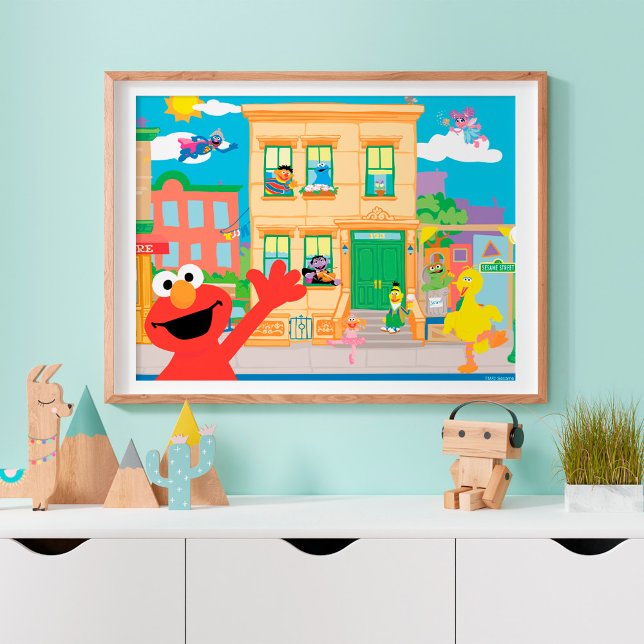 Elmo Sesame Street Scene Poster (Skapare uppladdad)
