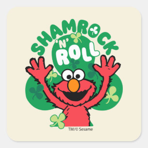 Elmo Shamrock 'N' Roll Fyrkantigt Klistermärke