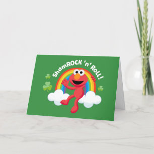 Elmo Shamrock 'n' Roll Rainbow Helgkort