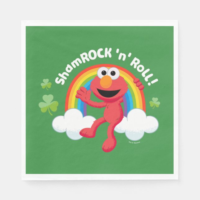 Elmo | Shamrock 'n' Roll Rainbow Pappersservett (Framsidan)