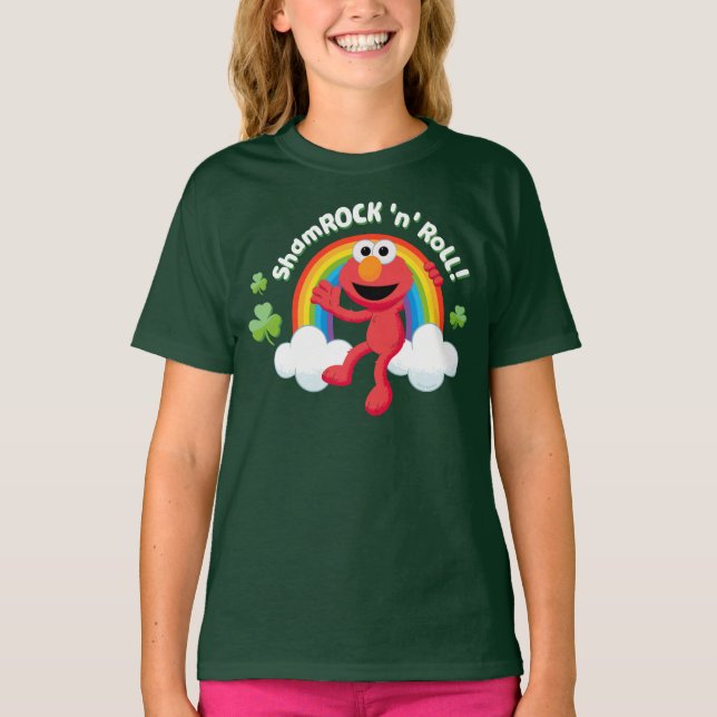 Elmo | Shamrock 'n' Roll Rainbow T Shirt (Framsida)