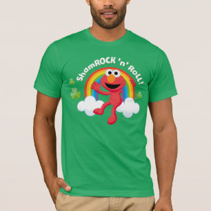 Elmo   Shamrock 'n' Roll Rainbow T Shirt