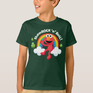 Elmo   Shamrock 'n' Roll Rainbow T Shirt