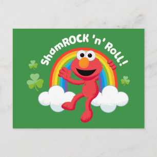 Elmo Shamrock 'n' Roll Rainbow Vykort