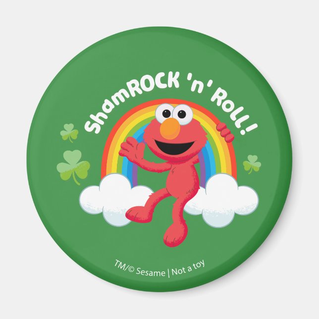 Elmo | Shamrock 'n' Roll Regnbåge Magnet (Framsidan)