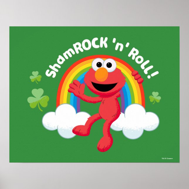 Elmo | Shamrock 'n' Roll Regnbåge Poster (Framsidan)