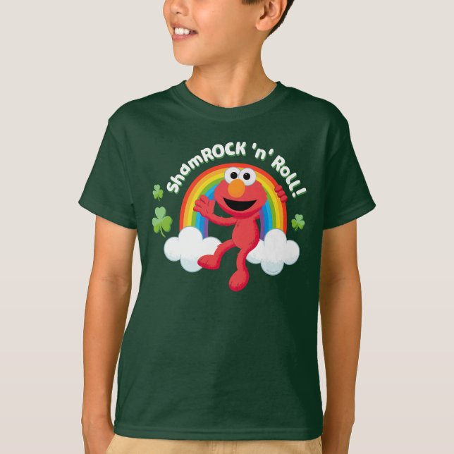 Elmo | Shamrock 'n' Roll Regnbåge T Shirt (Framsida)