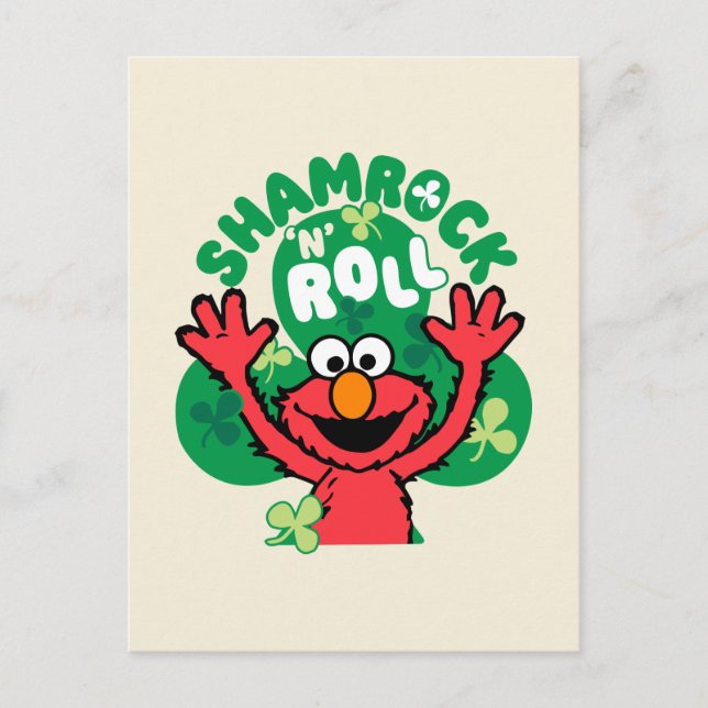 Elmo | Shamrock 'N' Roll Vykort (Framsida)