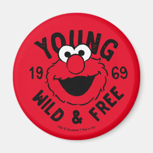 Elmo Skate Logotyp - Ung, Vild & Fri 1969 Magnet