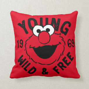 Elmo Skate-logotyp - Ung, vild och fri 1969 Kudde