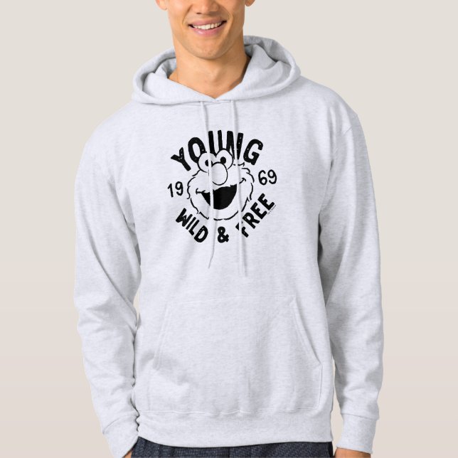 Elmo Skate Logotyp - Young, Vild & Free 1969 Hoodie (Framsida)