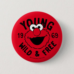 Elmo Skate Logotyp - Young, Vild & Free 1969 Knapp